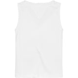 Tommy Hilfiger White Essential Rib Lace Tank Top