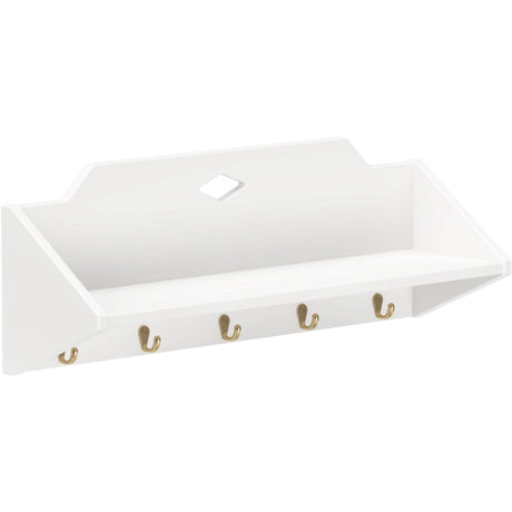 Cam Cam Copenhagen White Luca Shelf With hooks