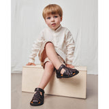 Angulus Dark Brown Braided Leathersandal