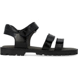 Angulus Black Justerbar Leathersandal Med Velcro