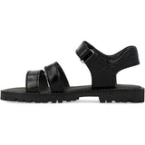 Angulus Black Justerbar Leathersandal Med Velcro
