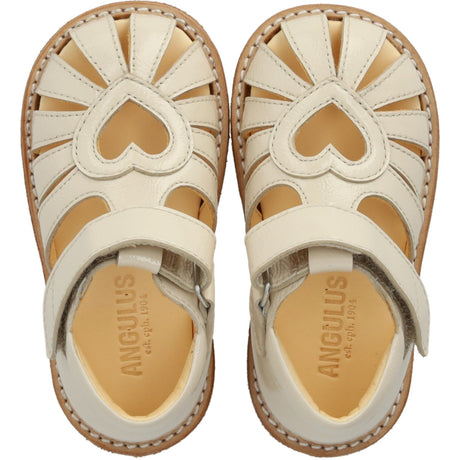 Angulus Buttermilk Beginner Hjertesandal Med Velcro Closure