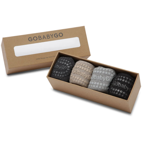 Gobabygo Grey/Sand/Grey/Black Combo Box Organic Cotton