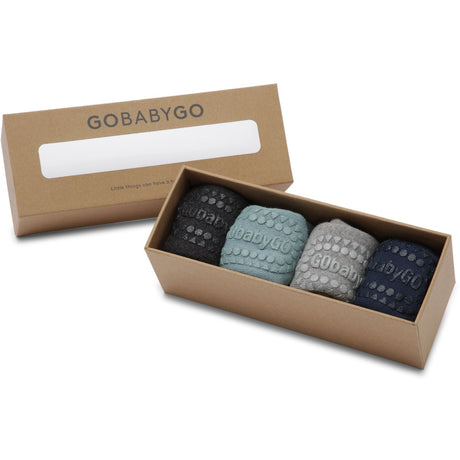 Gobabygo Grey/Blue/Grey/Navy Combo Box Organic Cotton