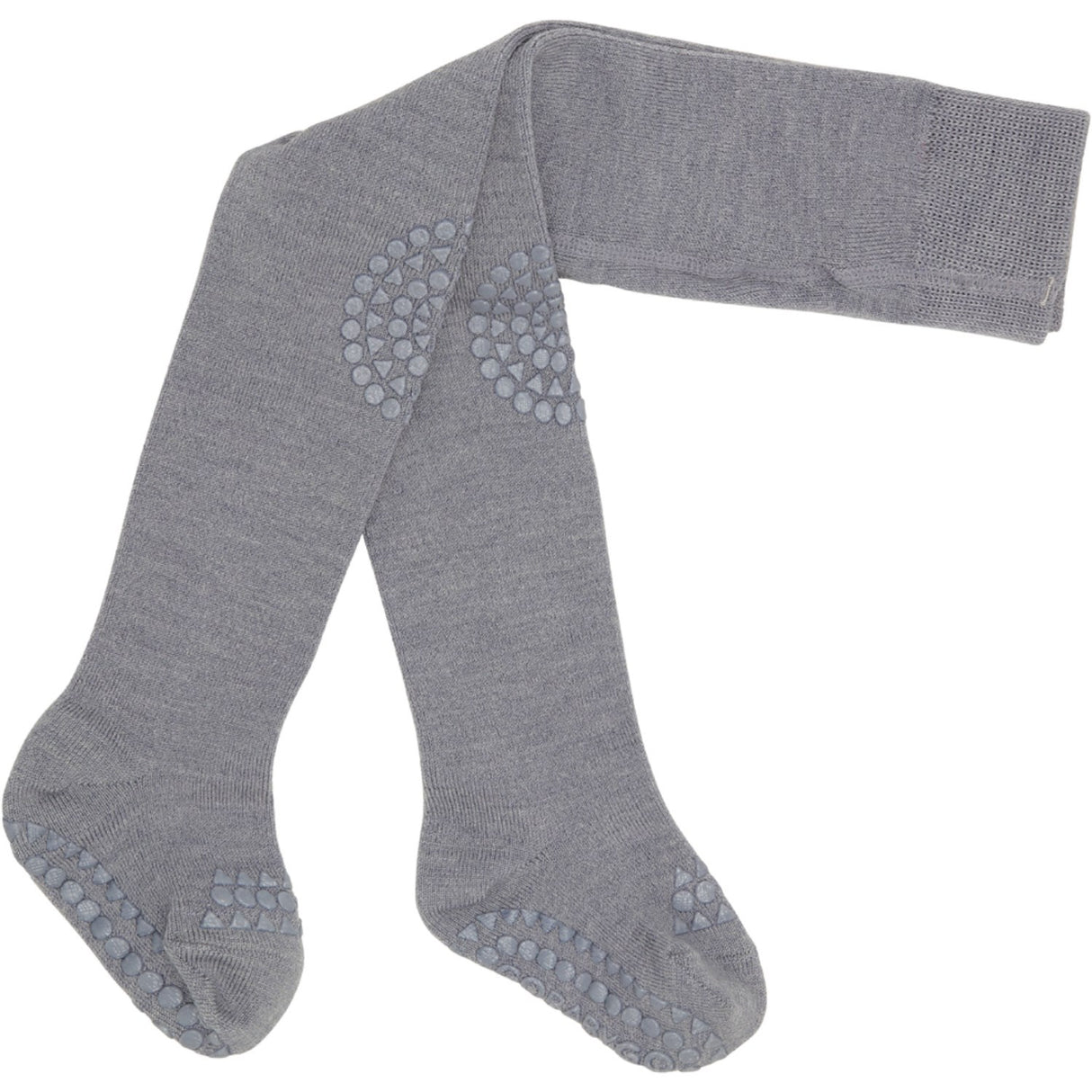 Gobabygo Grey Melange Crawling Tights Merino Wool