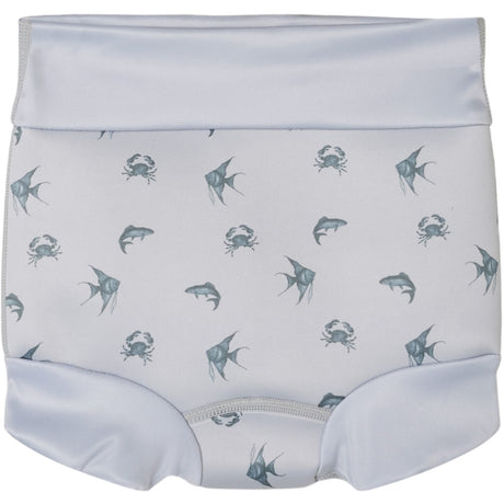Lil'Atelier Vapor Blue Fero Swim Brief With Shield