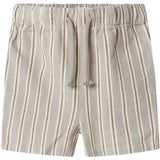 Lil'Atelier Mourning Dove Frede Stripe Loose Shorts