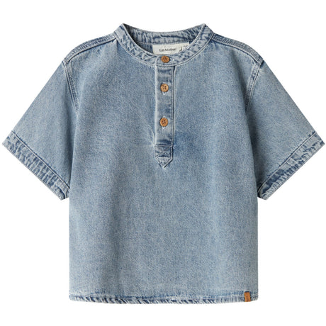 Lil'Atelier Medium Blue Denim Fundo Ss Loose Denim Shirt