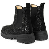 Angulus Black Glitter/Black/Black Glitter Chelsea Boot På Trackål 3