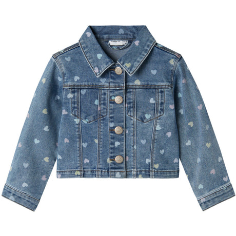 Name It Medium Blue Denim Heart Falula Denim Jacket