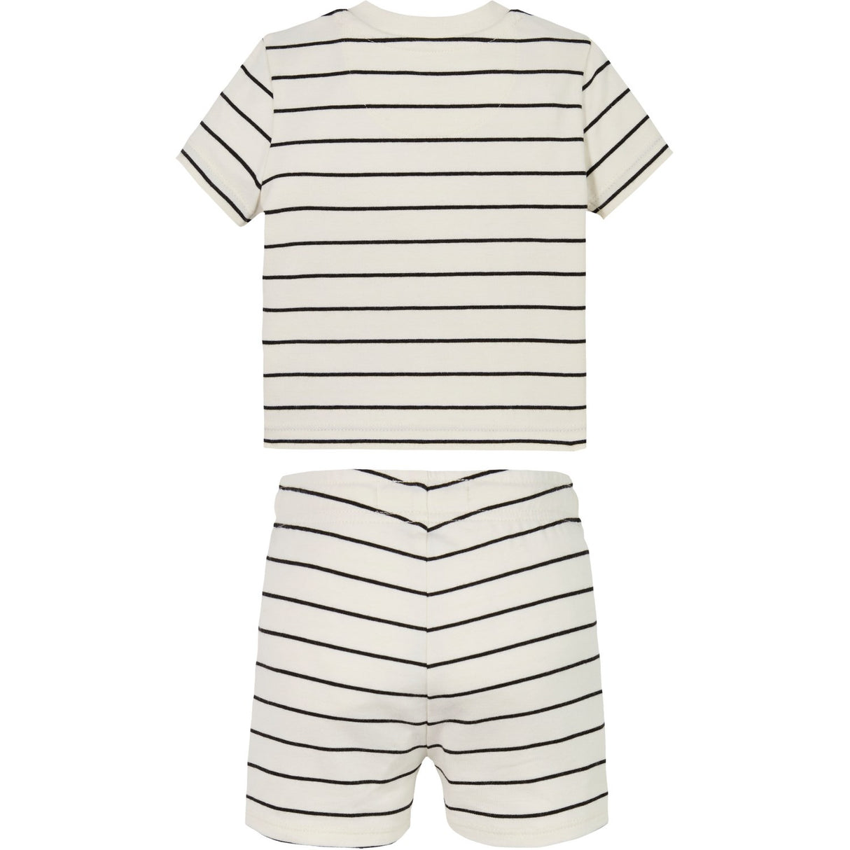 Calvin Klein Tofu / Ck Black Stripe Stripe Ss T-Shirt Shorts Set