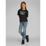 Calvin Klein Ck Black Script Logo Boxy Ss T-Shirt