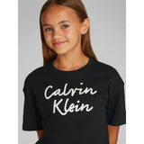 Calvin Klein Ck Black Script Logo Boxy Ss T-Shirt