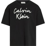 Calvin Klein Ck Black Script Logo Boxy Ss T-Shirt