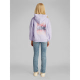 Calvin Klein Purple Heather Flower Back Graphic Hoodie