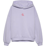 Calvin Klein Purple Heather Flower Back Graphic Hoodie