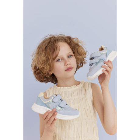Bisgaard Sky Glitter Yuki Glitter Velcro Shoe