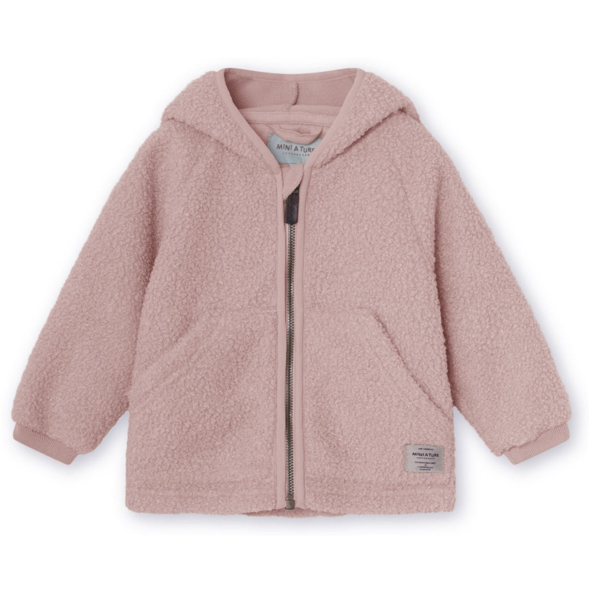 Mini A ture Cloudy Rose Liff Teddyfleece Jacket. GRS