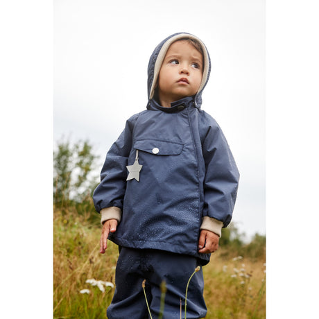 Mini A ture Ombre Blue Wai Fleece Lined Spring Jacket. GRS