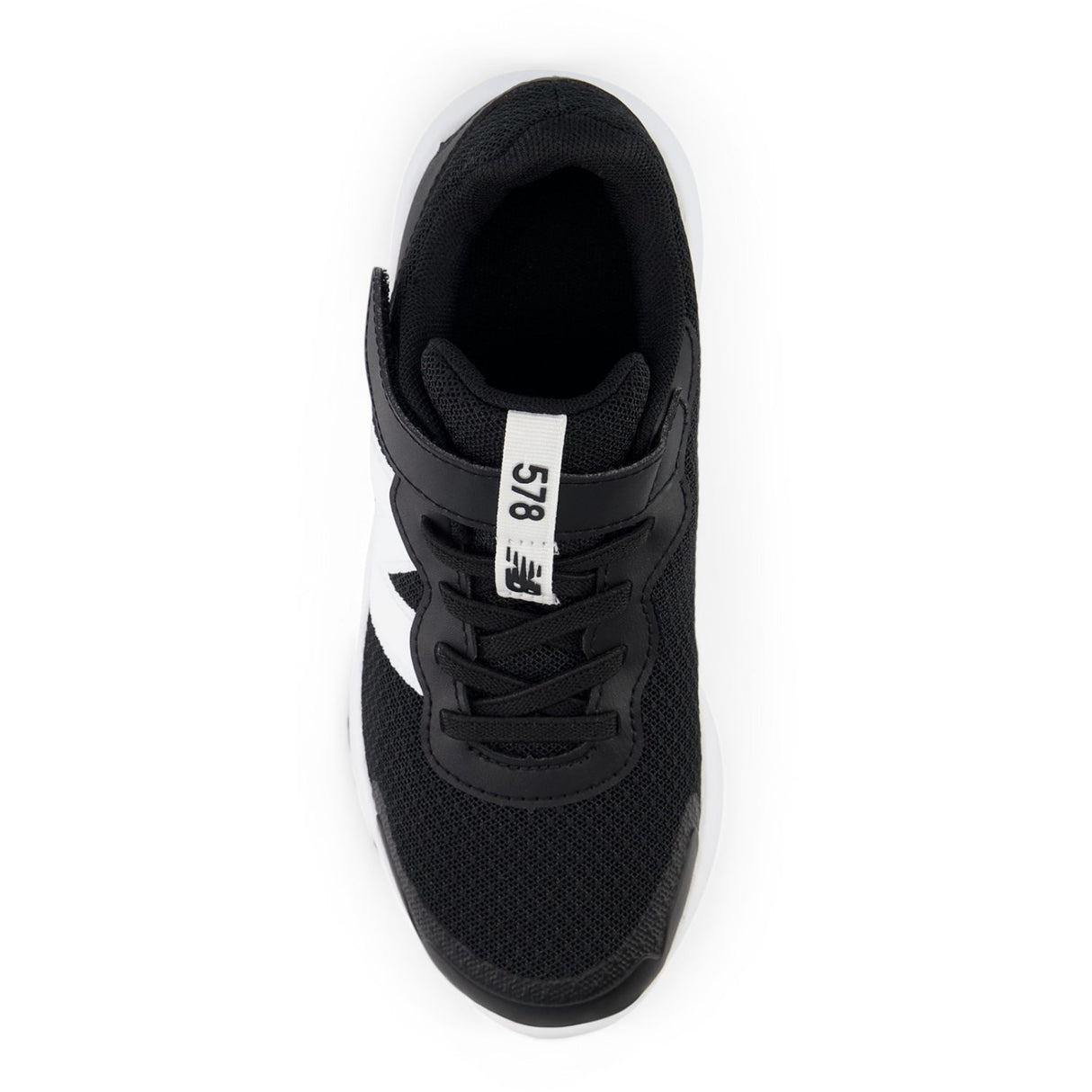 New Balance Black New Balance FreshFoam 578 Kids Bungee Lace With Top Strap