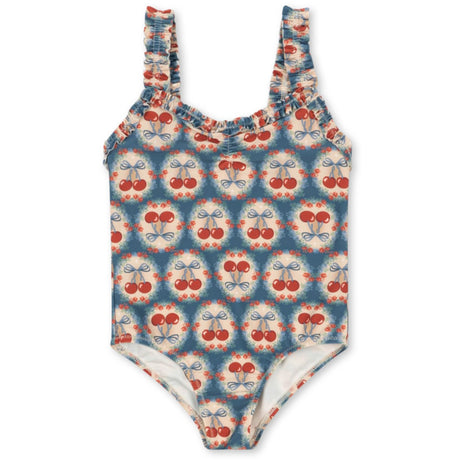 Konges Sløjd Cherry Bow Blue Maya Swimsuit Grs
