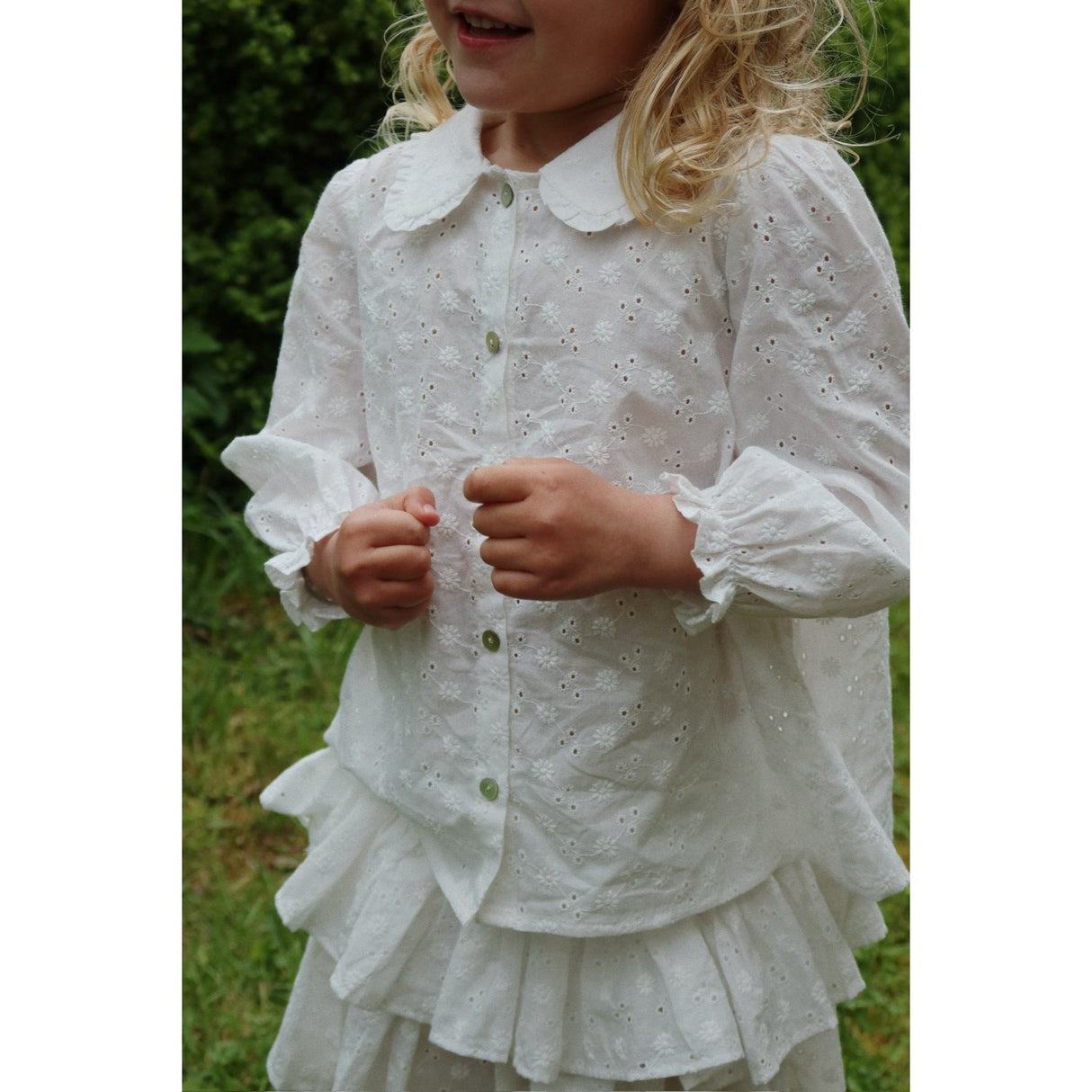 Konges Sløjd Optic White Lacey Collar Shirt