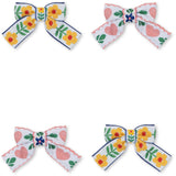 Konges Sløjd White/Rose 4 Pack Bow Hair Clips