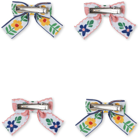 Konges Sløjd White/Rose 4 Pack Bow Hair Clips
