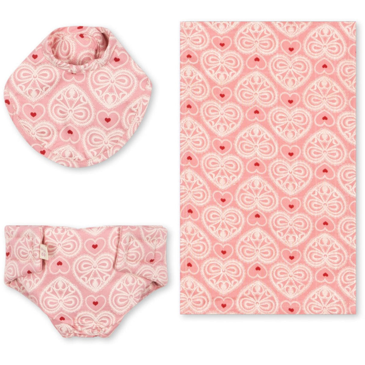 Konges Sløjd Lacy Pink Doll Nursery Set