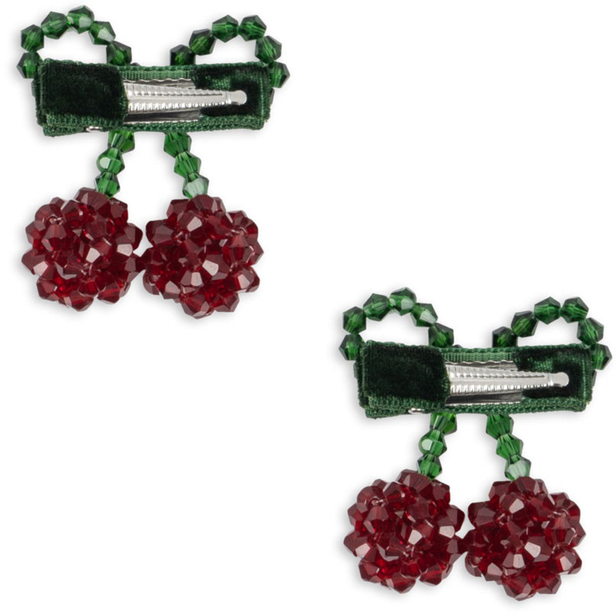 Konges Sløjd Red/Glitter 2 Pack Cherry Hair Clip