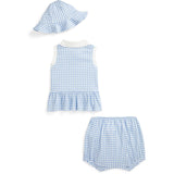 Ralph Lauren Baby Blue Baby Gingham W/ Nevis Shorts Set