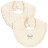 Konges Sløjd Fete De Fleur/Seedpearl Basic 2 Pack Frill Bib
