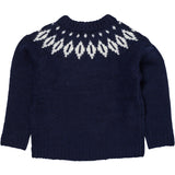 COPENHAGEN COLORS NAVY/CREAM COMBI Wool ICELAND Blouse