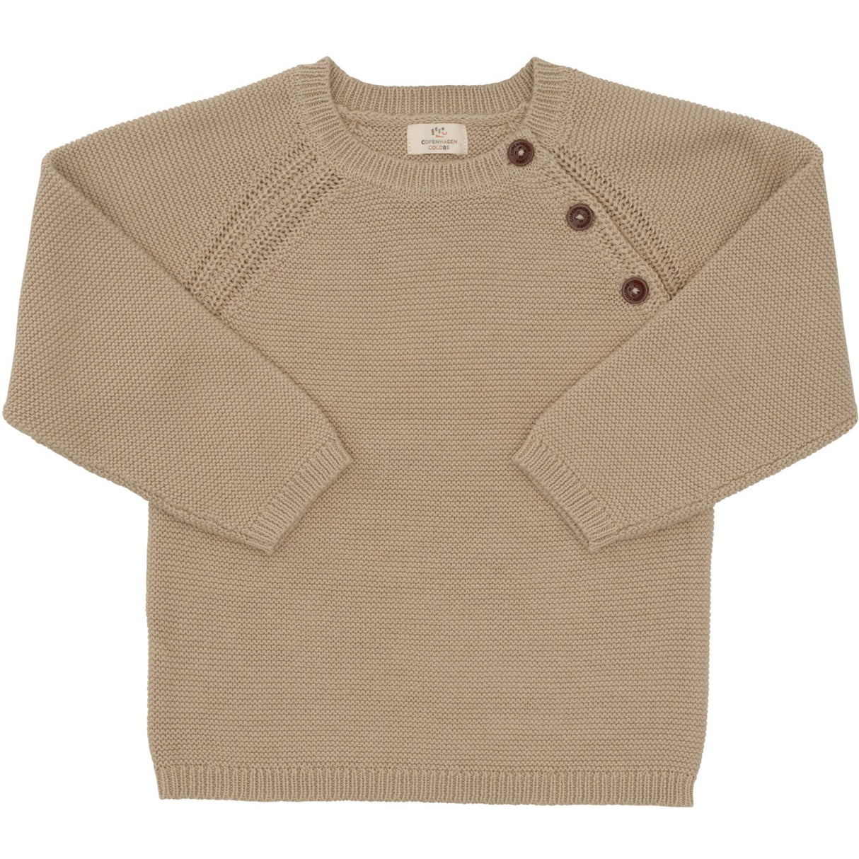 COPENHAGEN COLORS LT TAUPE Knitted PLAIN PULLOVER