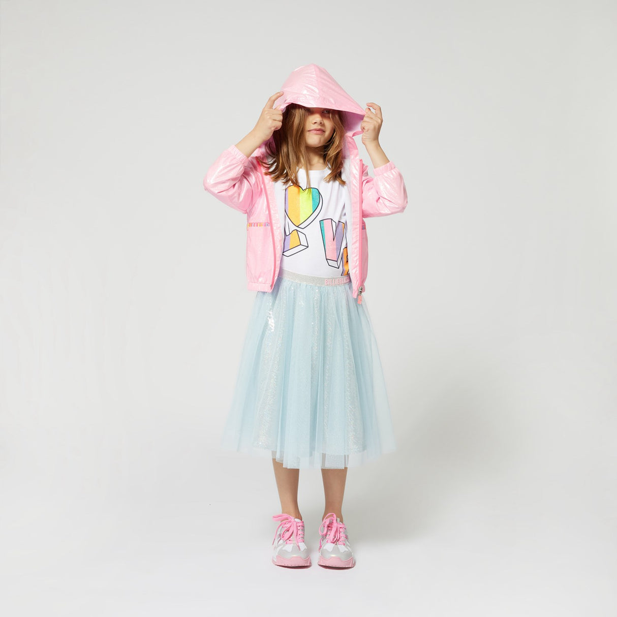 Carlieblush Pink Hooded Windbreaker