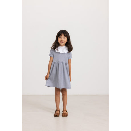 MarMar Modal Fine Rib Blue Stripe Dioa Dress