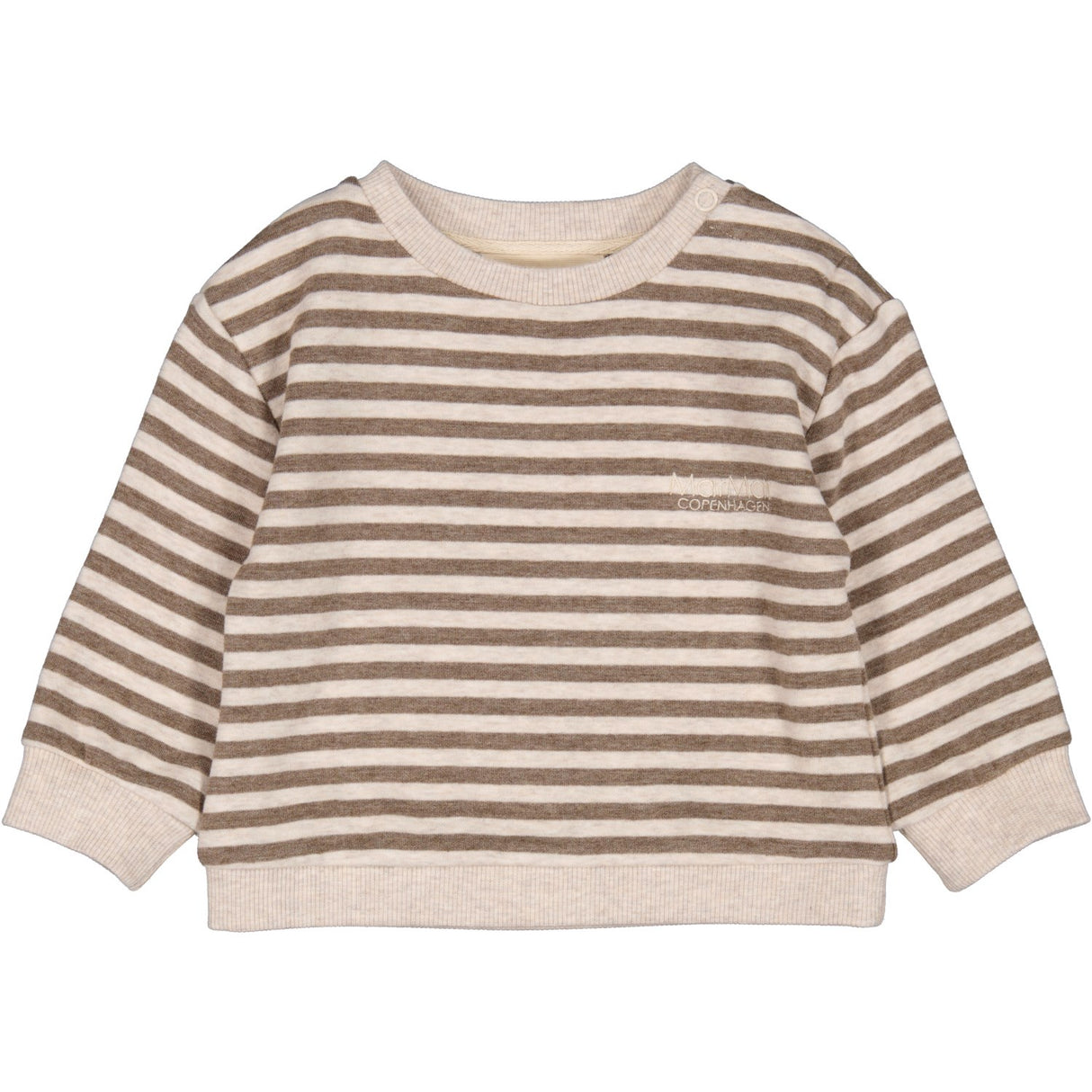 MarMar Modal Sweat Brown Stripe Melange Tammas B Sweatshirt