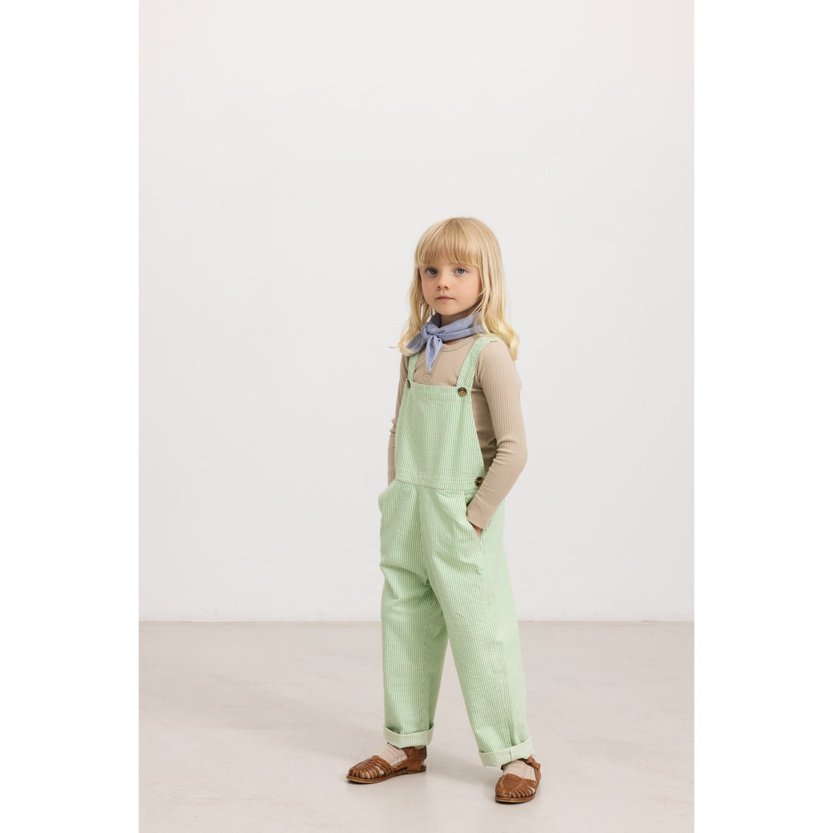 MarMar Soft Denim Cale Green Stripe Ruben Pants