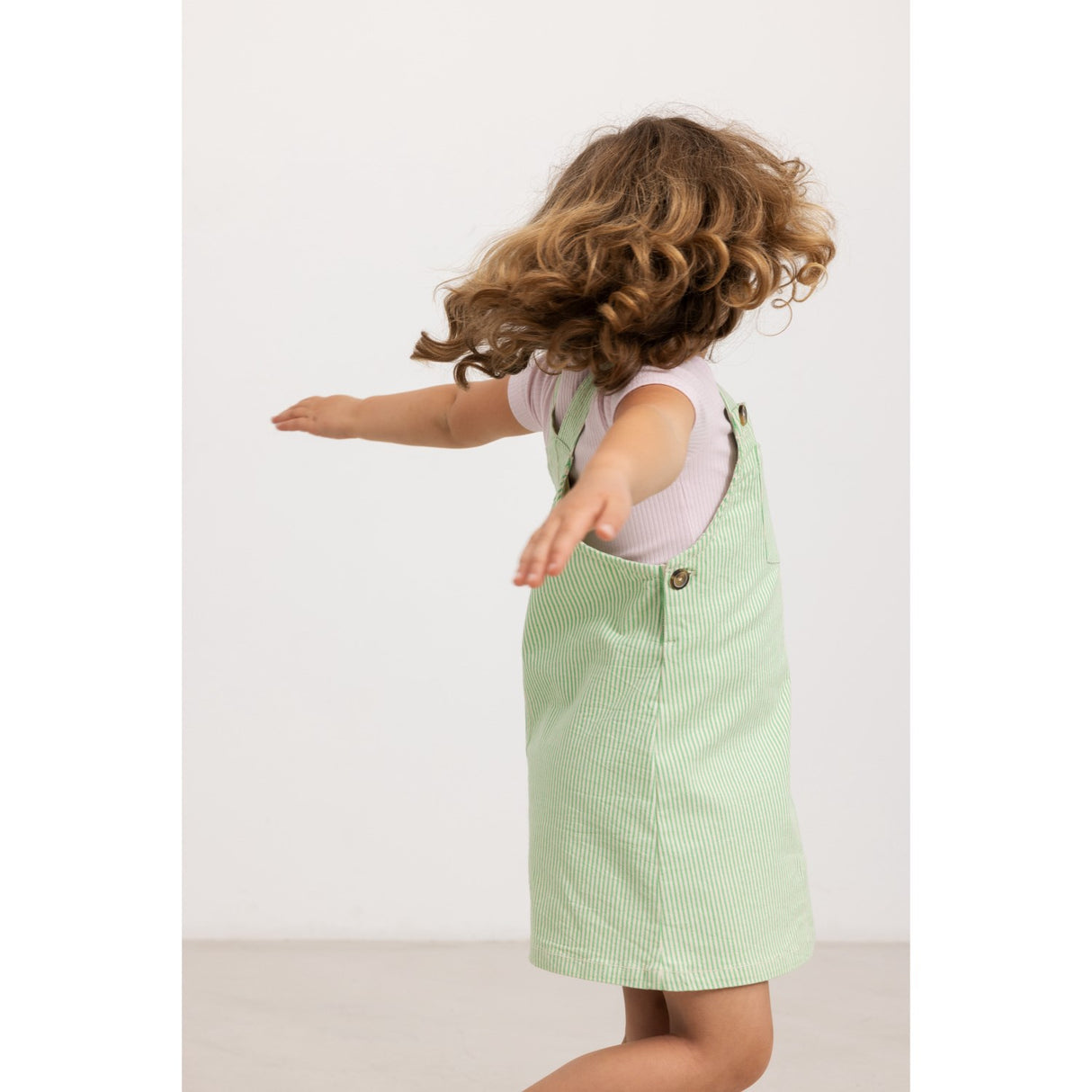 MarMar Soft Denim Cale Green Stripe Dalma Dress