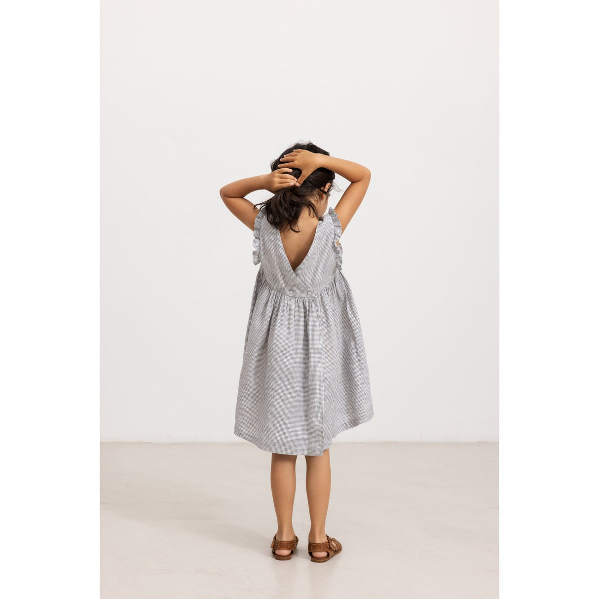 MarMar Linen Mini Check Darame Dress