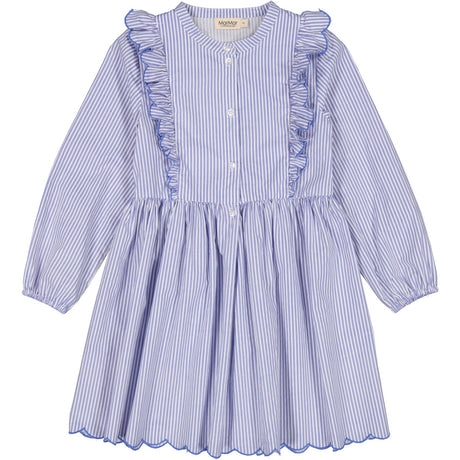 MarMar Poplin Bolich Blue Strips Deidra LS Dress