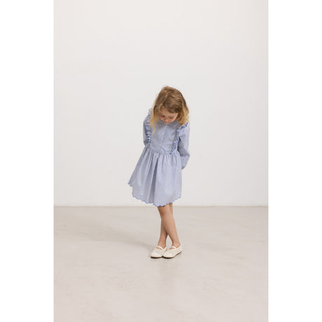 MarMar Poplin Bolich Blue Strips Deidra LS Dress