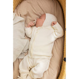 MarMar New Born Modal Mix Honeycomb Gentle White Taki Knit Cardigan