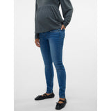 Mama;licious Medium Blue Denim Mila Slim Medium Blue Jeans Noos