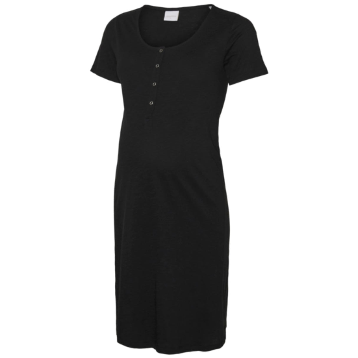 Mama;licious Black Mira Solid Nightgown Noos