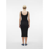 Vero Moda Maternity Black Isa Seamless Midi Rib Dress Noos