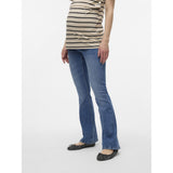 Vero Moda Maternity Medium Blue Denim Sigi Flared Denim Jeans Noos