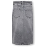 kids ONLY Medium Grey Denim Gianna Belted Midi Skirt Dot Denim