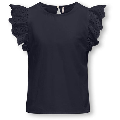 kids ONLY Black Lou Life Embroidery Top