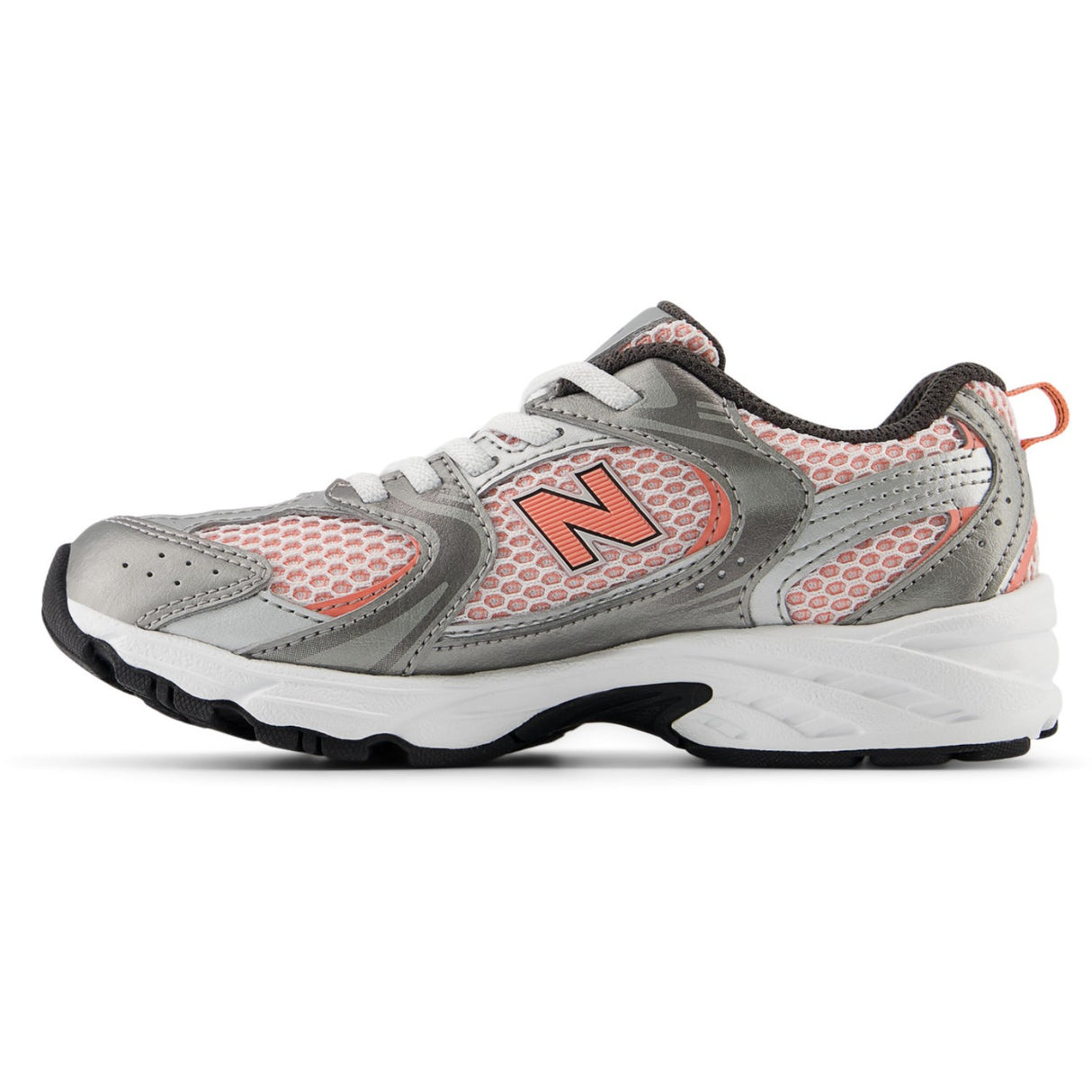 New Balance Dark Silver Metallic New Balance 530 Kids Bungee Lace
